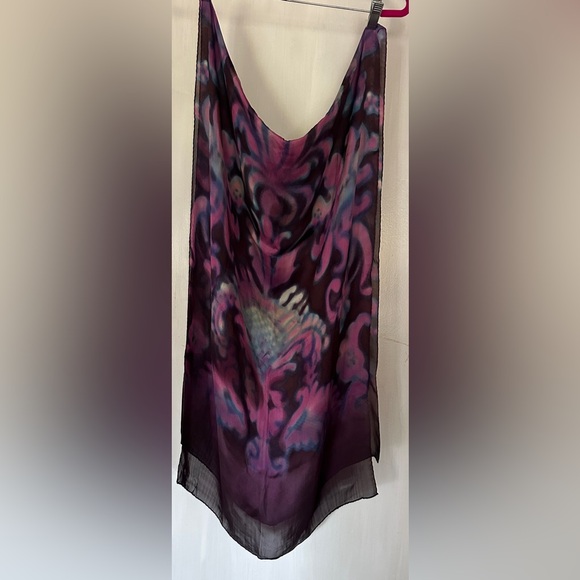 Giorgio Armani Vibrant Multicolor Silk Scarf - Picture 1 of 5